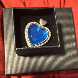 Blue Heart Pendant Necklace